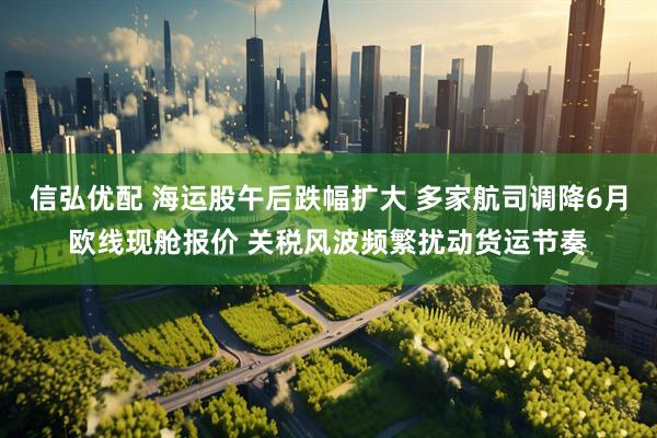 信弘优配 海运股午后跌幅扩大 多家航司调降6月欧线现舱报价 关税风波频繁扰动货运节奏