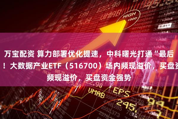 万宝配资 算力部署优化提速，中科曙光打通“最后一公里”！大数据产业ETF（516700）场内频现溢价，买盘资金强势